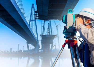 Pomiary precyzyjne mostów na rzeką